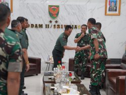 Pangdam II/Sriwijaya Terima Audiensi Wadan Pusterad, Perkuat Sinergitas Bidang Teritorial