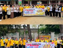 Golkar Palembang Bagikan 10 Ribu Masker dan Susu Kotak kepada Masyarakat dan Pelajar
