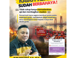 Kabut Asap Palembang Makin Mengkhawatirkan, Rubi Dorong buat Posko Kesehatan Gratis